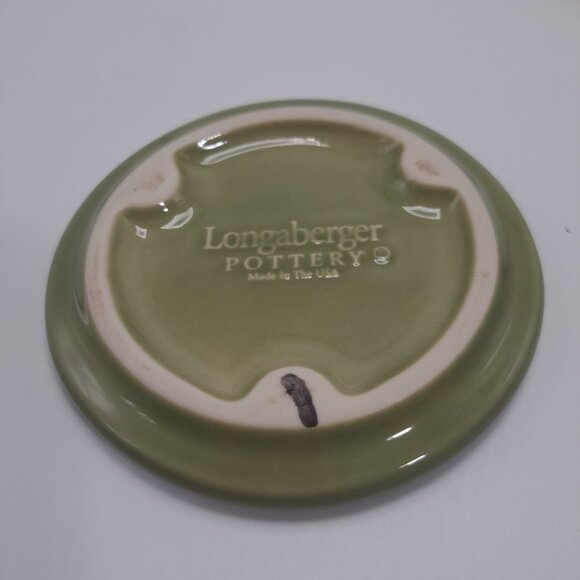 Longaberger Pottery USA Lid Coaster Sage Green #30226 Replacement Addition - Picture 4 of 5